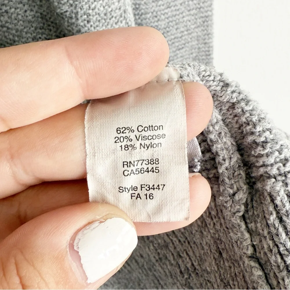 MADEWELL Riverside Texture Sweater in Marled Stone Size Large